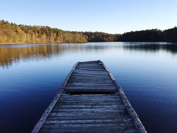 Pier on lake