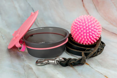 High angle view of chocolate cake on table