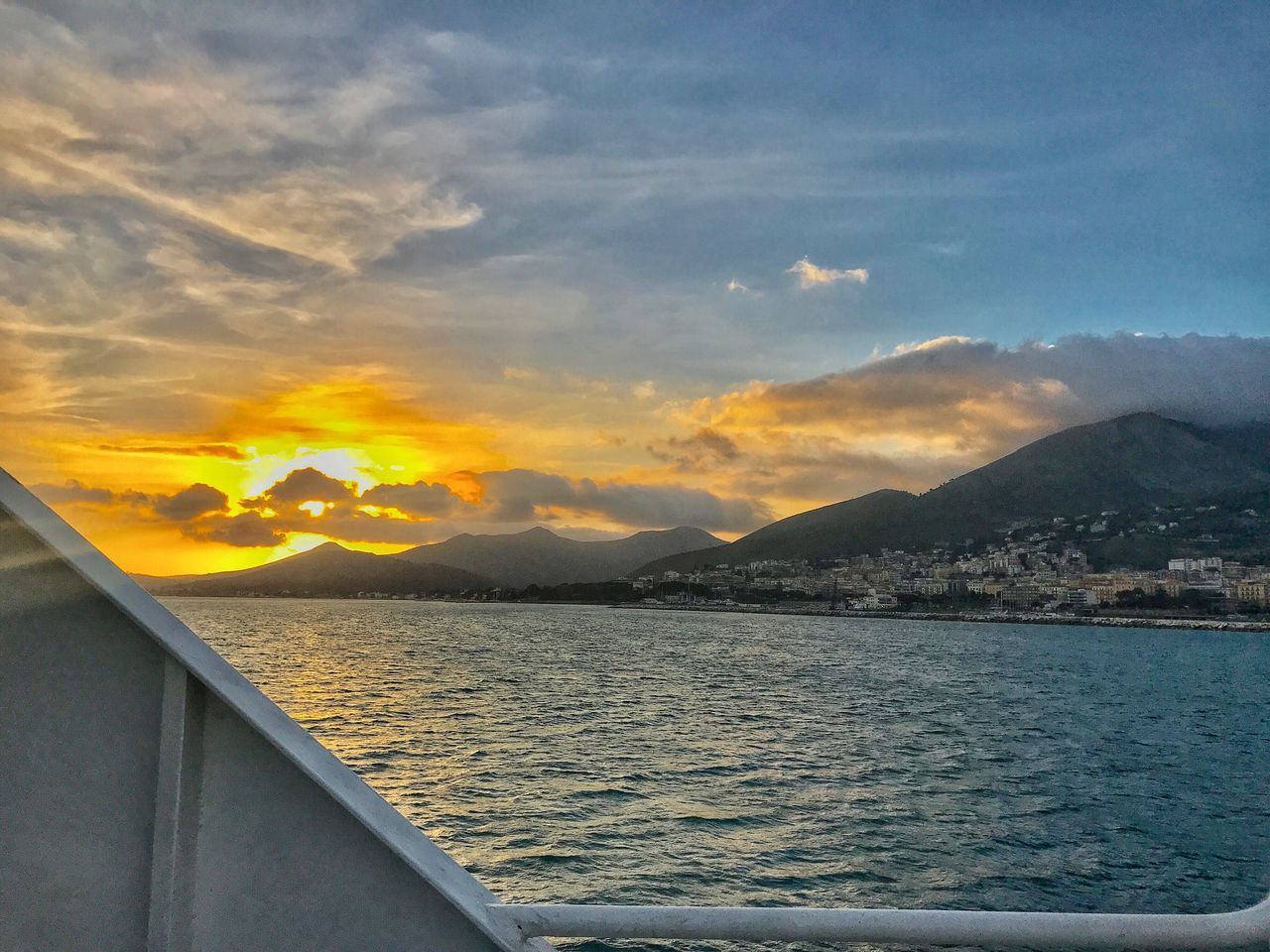 SEA AGAINST SKY DURING SUNSET