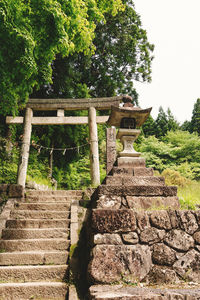 Exterior of temple against sky