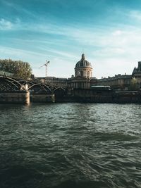 View of bridge over river