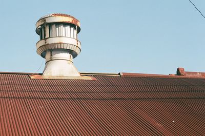 Low angle view of building against clear sky