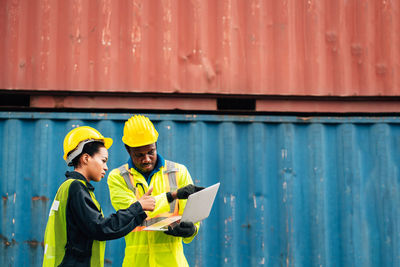 Man working at construction site