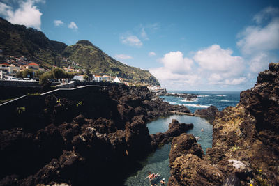 Panoramic view of sea against sky