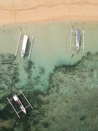 High angle view of beach