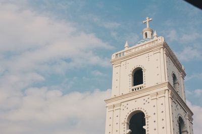 Low angle view of church building against sky