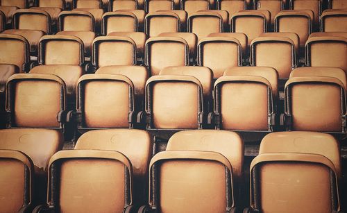 Full frame shot of empty chairs