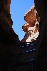 Low angle view of rock formation