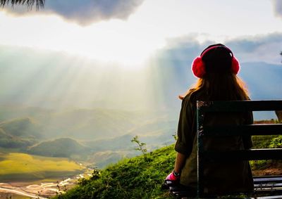 Woman looking at view