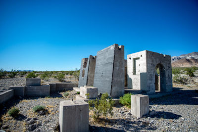 Old ruin against blue sky