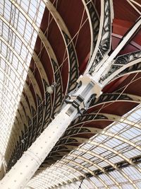 Low angle view of spiral staircase of building