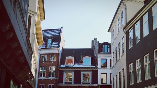 Low angle view of buildings against sky