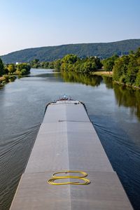 Scenic view of river against clear sky