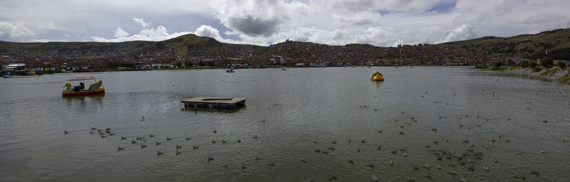 Panoramic view of sea against sky