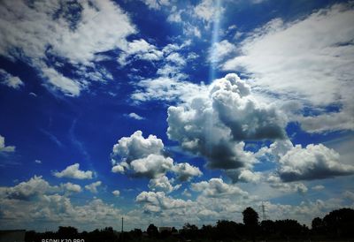 Low angle view of clouds in sky