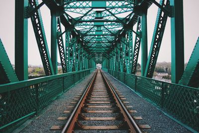 Straight metallic railway bridge