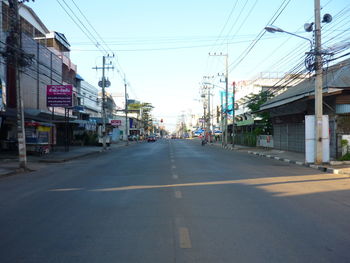 Road passing through city