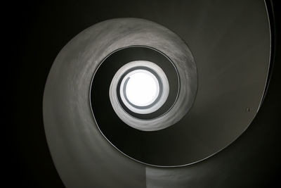 Directly below shot of spiral staircase