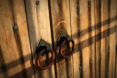 Close-up of closed door