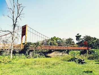 View of built structure against clear sky