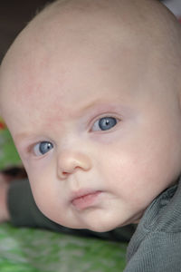 Close-up portrait of cute baby