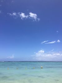 Sea view on a beach in mauritius 