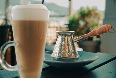 Close-up of drink on table