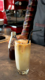 Close-up of drink on table