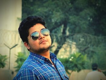 Young man wearing sunglasses