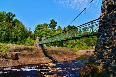 Bridge over river against sky