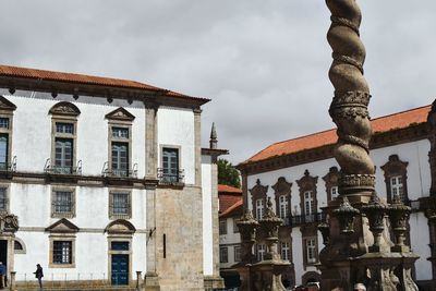 Low angle view of buildings against sky