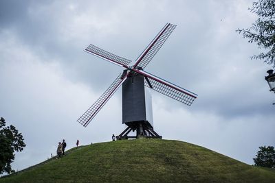 Wind turbines on landscape