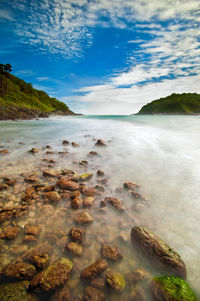 Scenic view of sea against sky