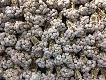 Full frame shot of onions for sale in market