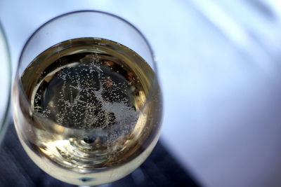 Close-up of beer in glass