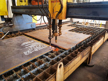 Railroad tracks at construction site