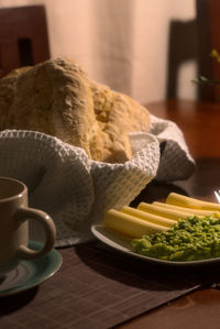 Close-up of food on table at home