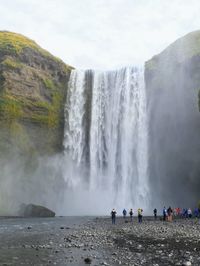 Scenic view of waterfall