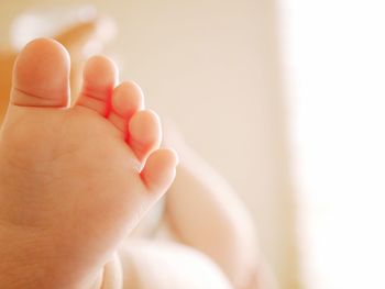 Close-up of baby feet