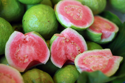 Full frame shot of guavas