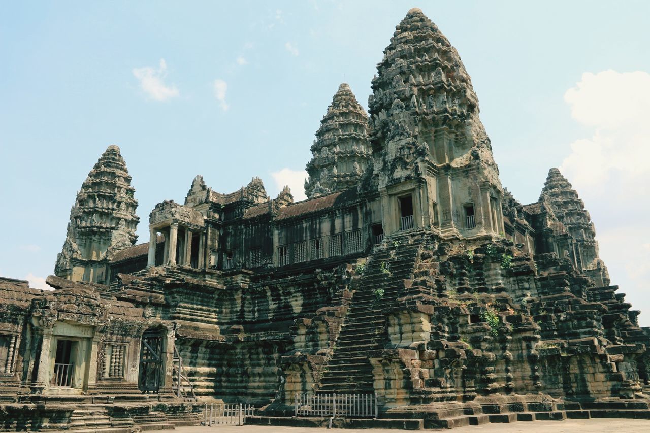 LOW ANGLE VIEW OF A TEMPLE