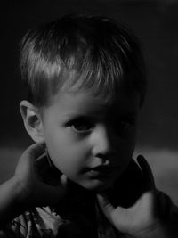 Close-up portrait of cute boy