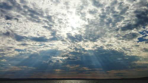Low angle view of clouds in sky during sunset