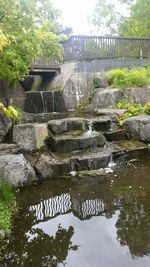 Footbridge over river