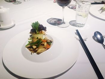 Close-up of food in plate