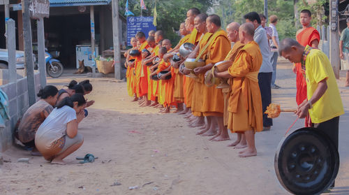 People standing on street