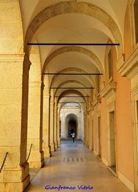 Empty corridor of building