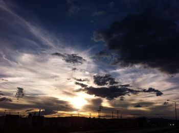 View of cloudy sky at sunset