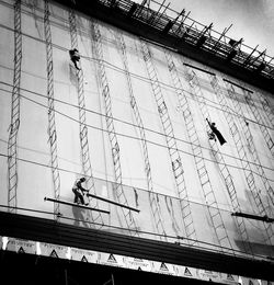 Low angle view of power lines