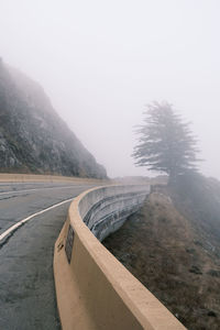 Scenic view of mountains against clear sky